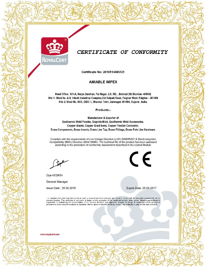 amiable impes- ROHS certificate